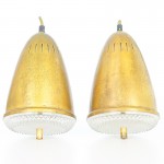 50's brass pendants