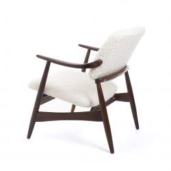 Louis van Teeffelen teak lounge chair, 1960's