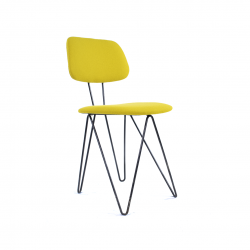 Reupholstered SM01 chair in bright yellow Kvadrat Hallingdal, Pastoe 1950