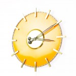 Orange Brass Clock