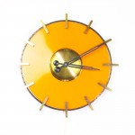 Orange Brass Clock