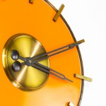 Orange Brass Clock